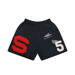 Sp5der Logo-Patch Track Shorts