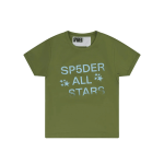 Sp5der Logo-Print T-Shirt Green