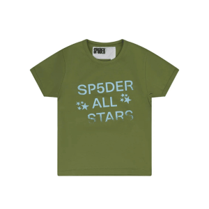 Sp5der Logo-Print T-Shirt Green