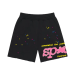 Sp5der Punk V2 Logo-Print Shorts