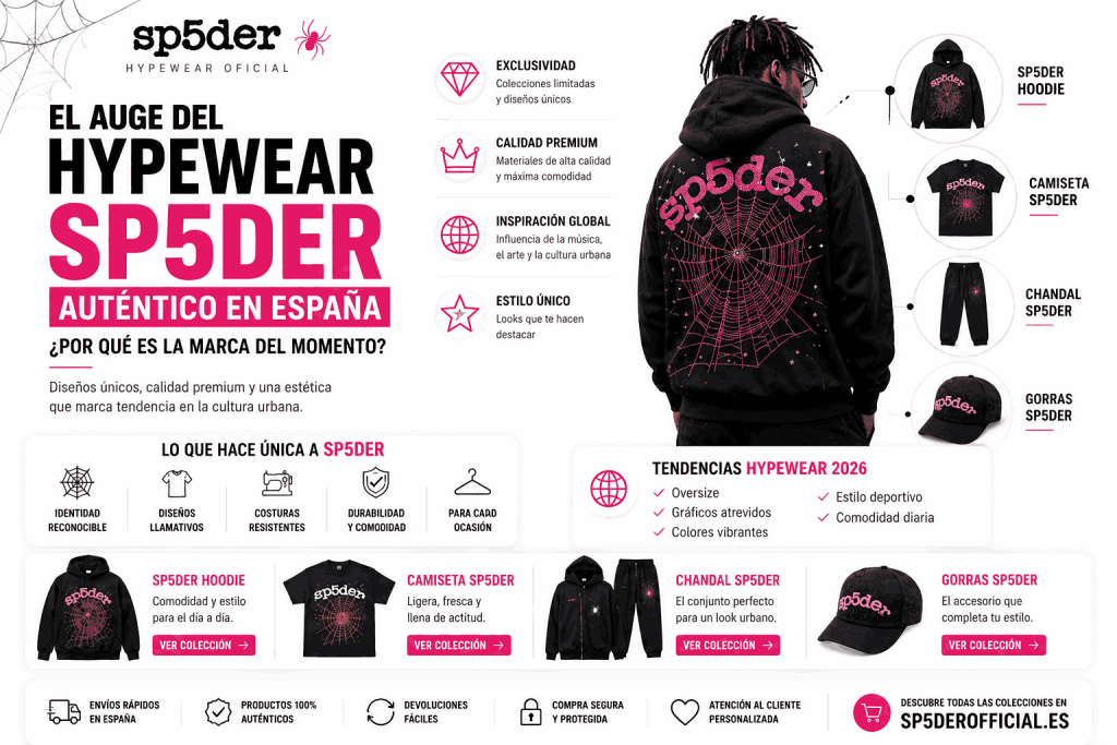 El auge del hypewear Sp5der auténtico en España ¿Por qué es la marca del momento