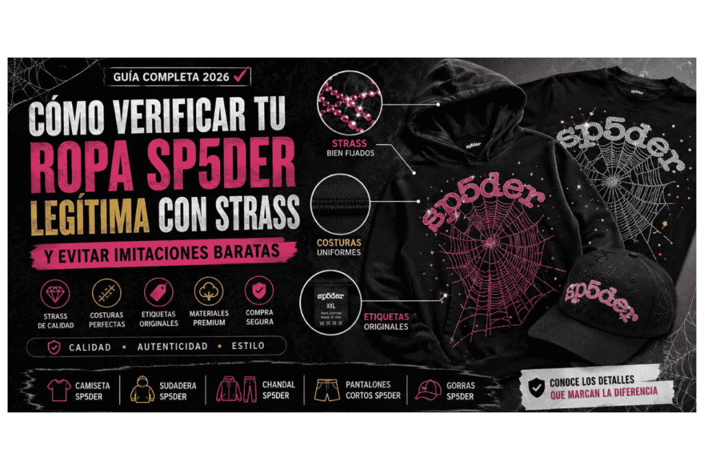 Ropa Sp5der legítima con strass