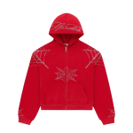Sp5der Rhinestone-Embellishment Hoodie