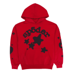 Sp5der Sudadera Beluga Red con Capucha