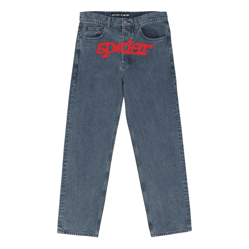 Sp5der-Logo-Print-Jeans Sp5der Logo-Print Jeans