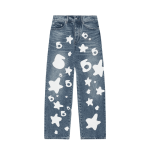 Sp5der Star Print Bootcut Jeans